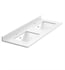 Fresca 61" Countertop with Undermount Double Sink - White Quartz | 1-Hole Faucet Drilling